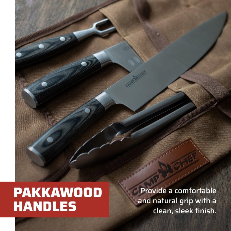 Camp Chef Deluxe 4 Piece Carving Knife Set, Multi - Image 4